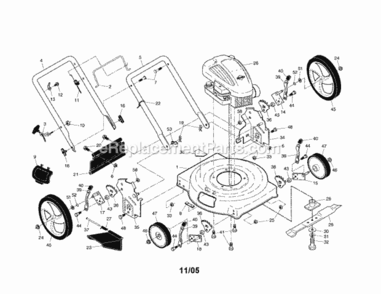 Page A Diagram and Parts List for 917385340  Craftsman Lawn Mower
