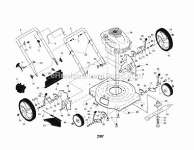 Part Location Diagram of 407494X007 Craftsman Wheel Bracket Adjuster