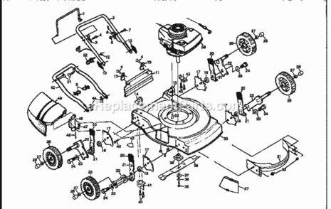 Page A Diagram and Parts List for 917386020  Craftsman Lawn Mower