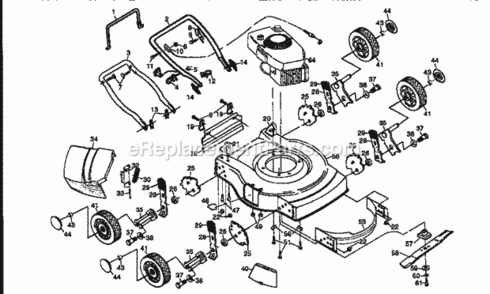 Page A Diagram and Parts List for 917386040  Craftsman Lawn Mower