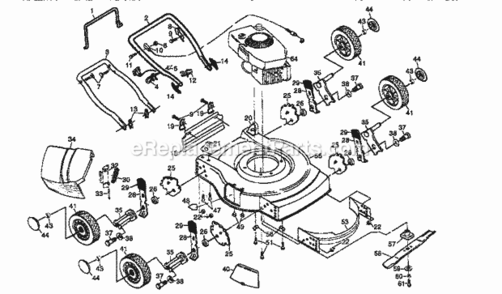 Page A Diagram and Parts List for 917386041  Craftsman Lawn Mower