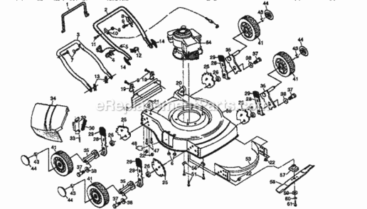 Page A Diagram and Parts List for 917386070  Craftsman Lawn Mower
