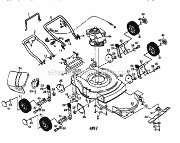 Page A Diagram and Parts List for 917386071  Craftsman Lawn Mower
