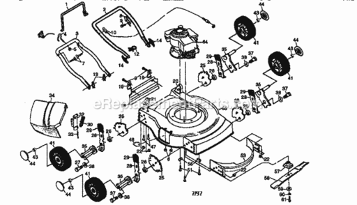 Page A Diagram and Parts List for 917386072  Craftsman Lawn Mower