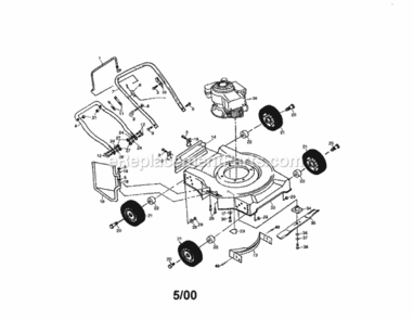 Page A Diagram and Parts List for 917386080  Craftsman Lawn Mower