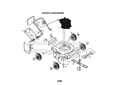 Page A Diagram and Parts List for 917386101  Craftsman Lawn Mower