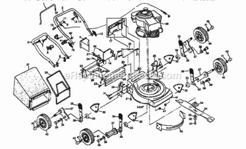 Page A Diagram and Parts List for 917386110  Craftsman Lawn Mower