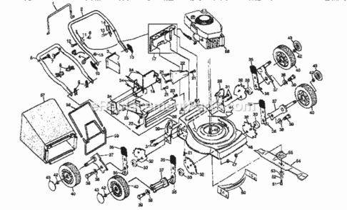 Page A Diagram and Parts List for 917386130  Craftsman Lawn Mower