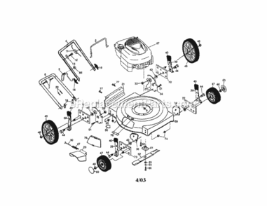 Page A Diagram and Parts List for 917386181  Craftsman Lawn Mower