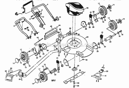 Part Location Diagram of 153312 Craftsman Control Cable