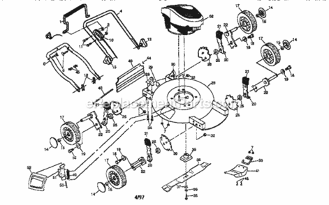 Page A Diagram and Parts List for 917386401  Craftsman Lawn Mower