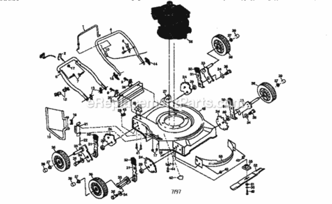Page A Diagram and Parts List for 917387001  Craftsman Lawn Mower