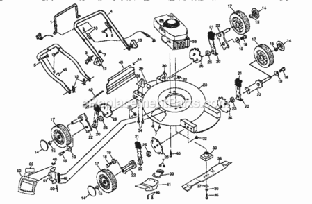 Page A Diagram and Parts List for 917387050  Craftsman Lawn Mower