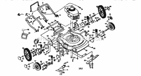 Page A Diagram and Parts List for 917387072  Craftsman Lawn Mower