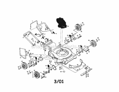Page A Diagram and Parts List for 917387102  Craftsman Lawn Mower
