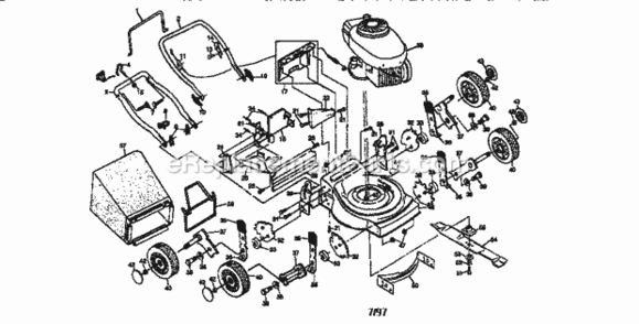Page A Diagram and Parts List for 917387121  Craftsman Lawn Mower