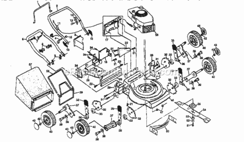 Page A Diagram and Parts List for 917387140  Craftsman Lawn Mower