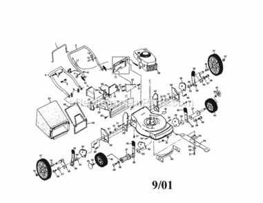 Page A Diagram and Parts List for 917387151  Craftsman Lawn Mower