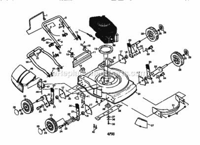 Part Location Diagram of 164360 Craftsman Manual.P.387