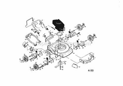 Page A Diagram and Parts List for 917387225  Craftsman Lawn Mower