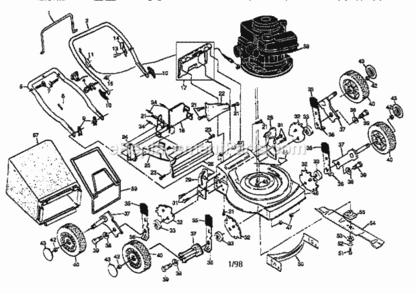 Page A Diagram and Parts List for 917387250  Craftsman Lawn Mower