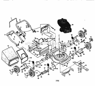 Page A Diagram and Parts List for 917387253  Craftsman Lawn Mower