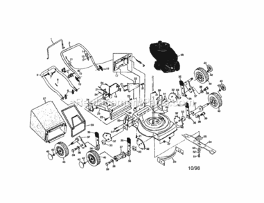 Page A Diagram and Parts List for 917387254  Craftsman Lawn Mower