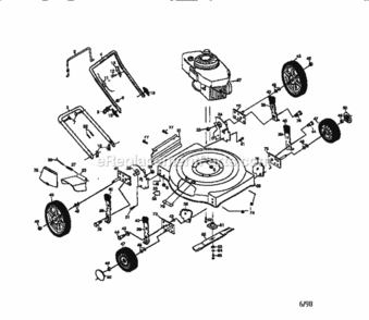 Page A Diagram and Parts List for 917387331  Craftsman Lawn Mower