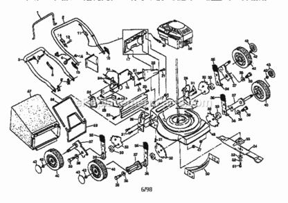 Page A Diagram and Parts List for 917387381  Craftsman Lawn Mower
