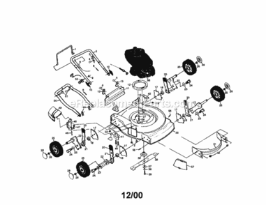 Page A Diagram and Parts List for 917387411  Craftsman Lawn Mower