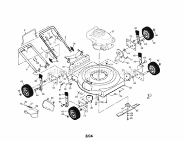 Page A Diagram and Parts List for 917387460  Craftsman Lawn Mower