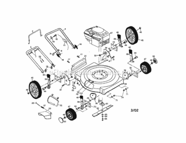 Page A Diagram and Parts List for 917387501  Craftsman Lawn Mower