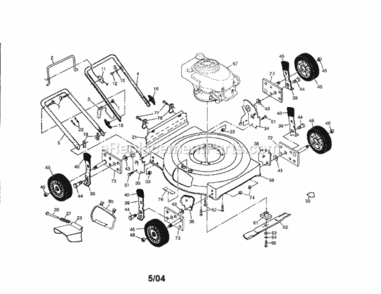 Page A Diagram and Parts List for 917387561  Craftsman Lawn Mower