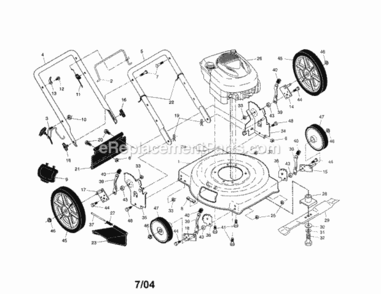 Page A Diagram and Parts List for 917387581  Craftsman Lawn Mower