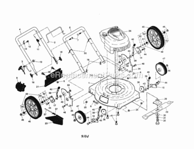 Page A Diagram and Parts List for 917387582  Craftsman Lawn Mower