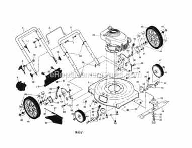 Part Location Diagram of 193540 Craftsman Owners Manual