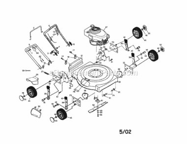 Page A Diagram and Parts List for 917387611  Craftsman Lawn Mower