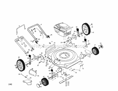 Page A Diagram and Parts List for 917387620  Craftsman Lawn Mower