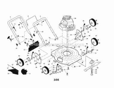 Page A Diagram and Parts List for 917387650  Craftsman Lawn Mower