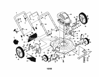 Page A Diagram and Parts List for 917387670  Craftsman Lawn Mower