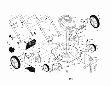 Page A Diagram and Parts List for 917387680  Craftsman Lawn Mower