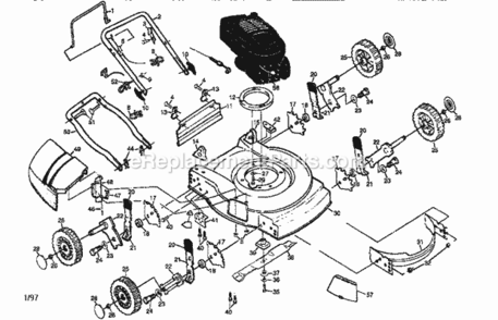 Page A Diagram and Parts List for 917387720  Craftsman Lawn Mower