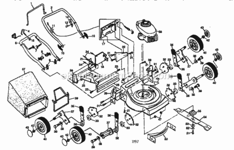 Page A Diagram and Parts List for 917387821  Craftsman Lawn Mower