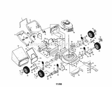 Page A Diagram and Parts List for 917387830  Craftsman Lawn Mower