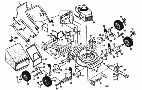 Page A Diagram and Parts List for 917387831  Craftsman Lawn Mower
