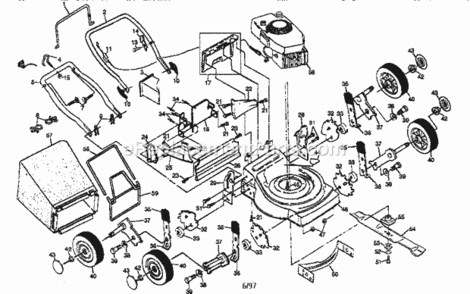 Page A Diagram and Parts List for 917387841  Craftsman Lawn Mower