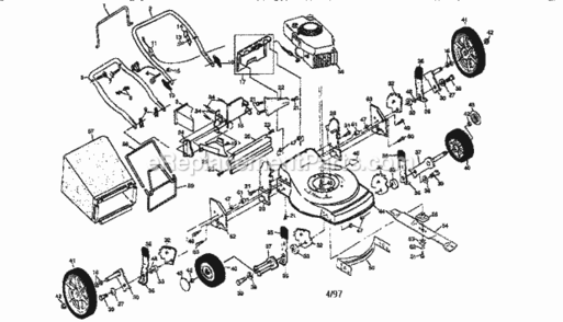 Page A Diagram and Parts List for 917387851  Craftsman Lawn Mower