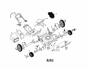 Page A Diagram and Parts List for 917388022  Craftsman Lawn Mower