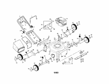 Page A Diagram and Parts List for 917388060  Craftsman Lawn Mower