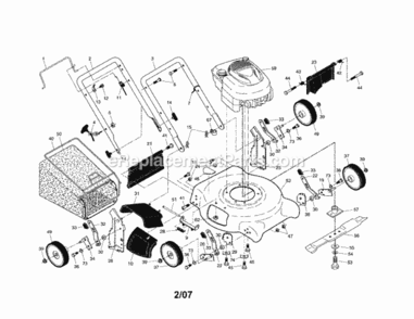Page A Diagram and Parts List for 917388090  Craftsman Lawn Mower